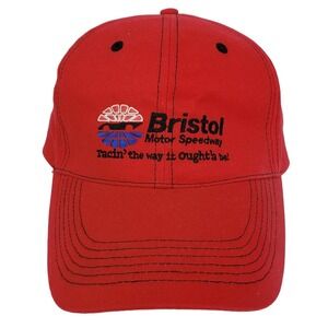 Bristol Motor Speedway Hat Valvoline Racing Cap Mens OSFM Red NASCAR Vintage Y2K